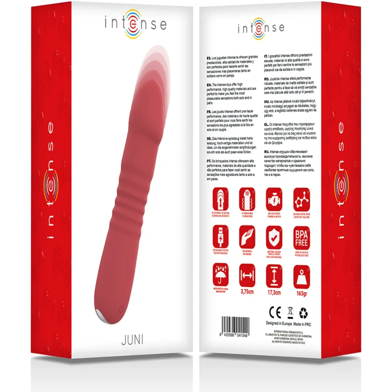 Vibromasseur Silicone Rouge Étanche Up&Down - Image 2