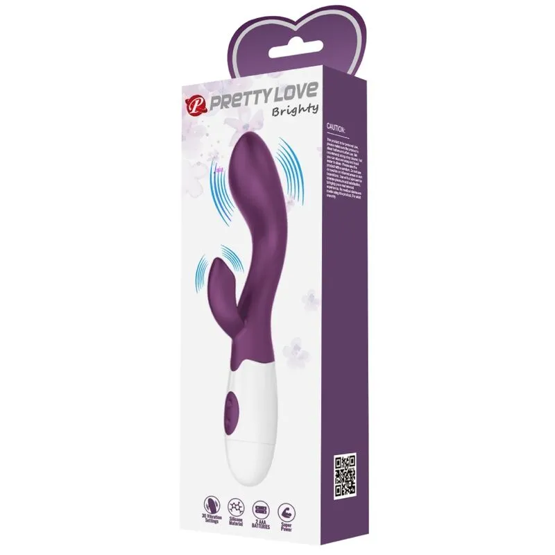 Vibromasseur Violet Stimulation Double Silicone 30 Fonctions - Image 2