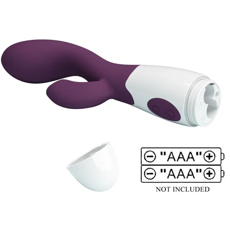 Vibromasseur Violet Stimulation Double Silicone 30 Fonctions - Image 3