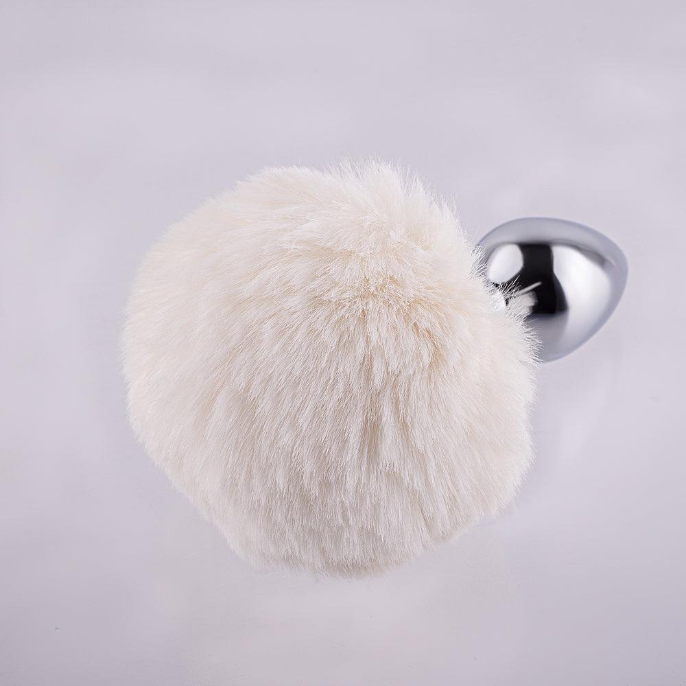 White Bunny Tail Butt Plug - Image 3