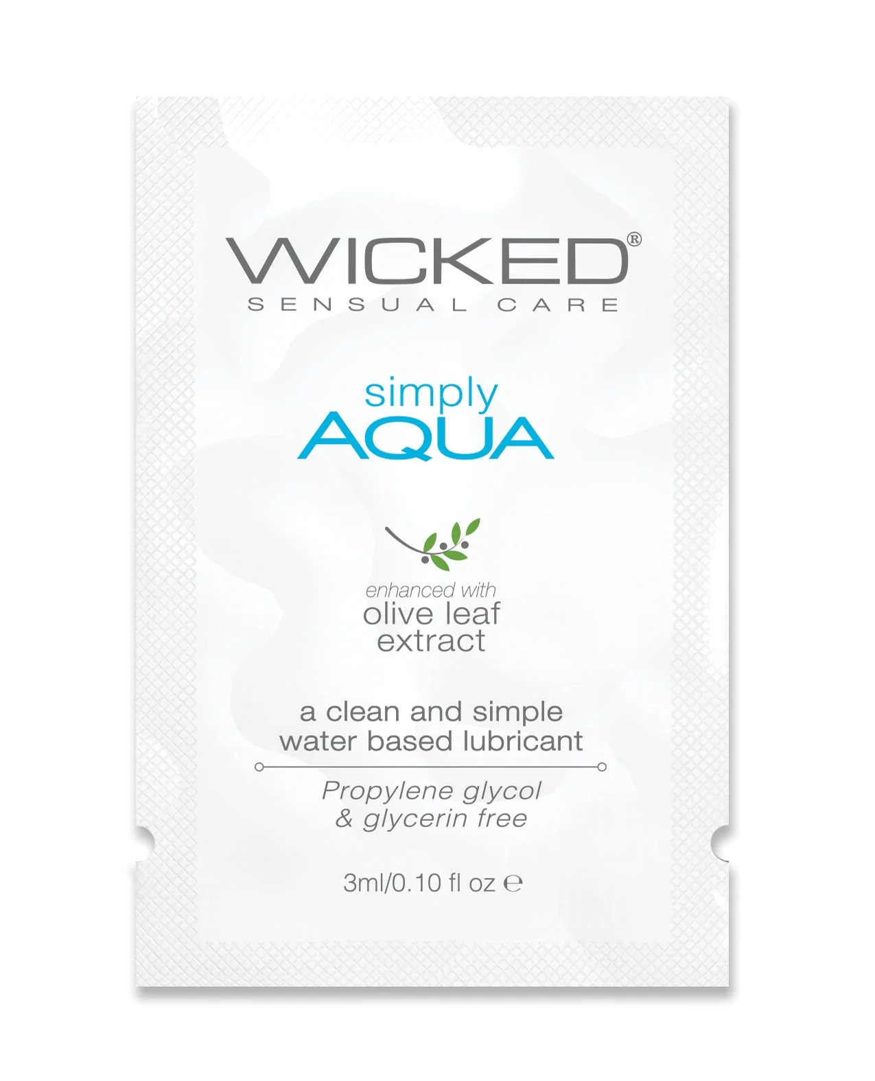 Wicked Sensual Care Simply Aqua Water Based Lubricant - .1 oz
