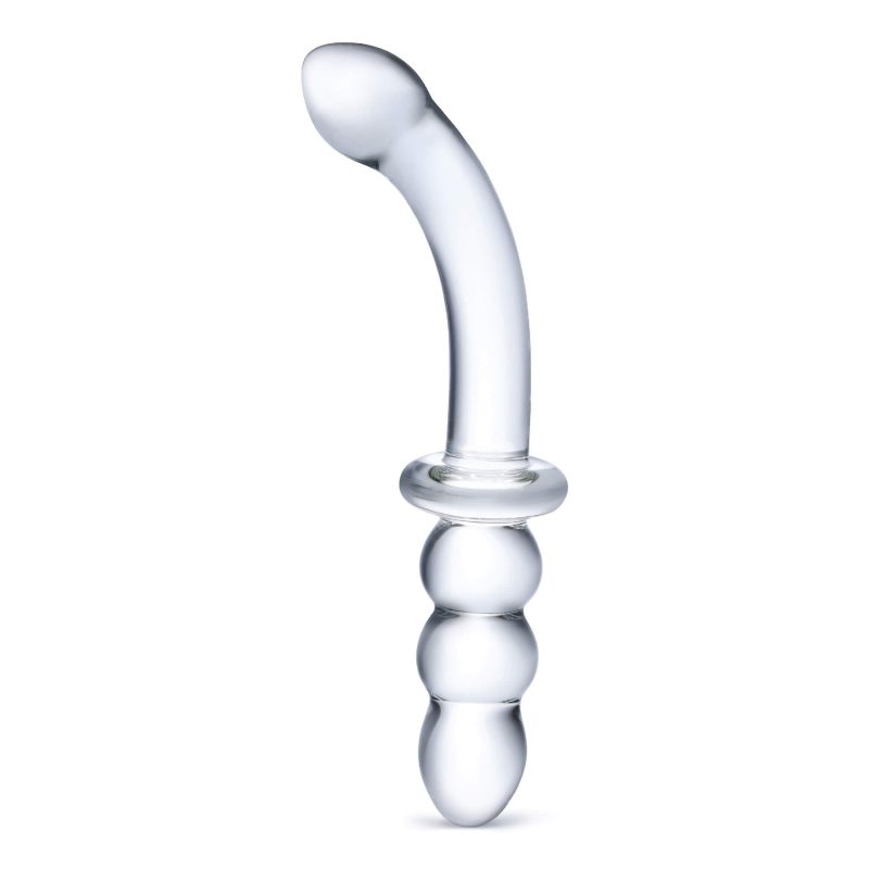 8 ribbed g spot glass dildo glas 152