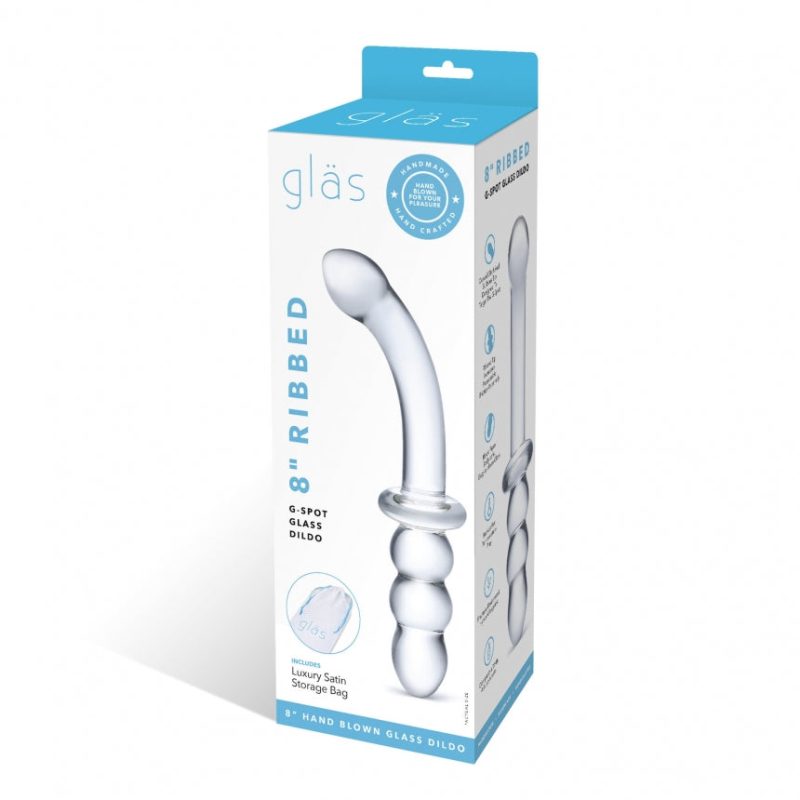 860x860 8 ribbed g spot glass dildo glas 152 pkg