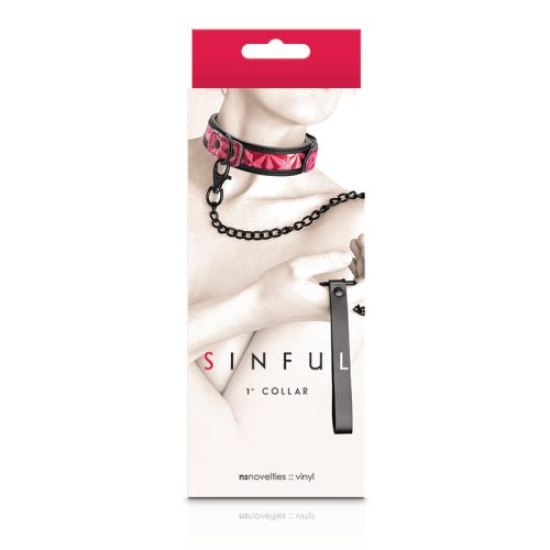 NSN 1222 24 sinful collar 1in pink pkg lo