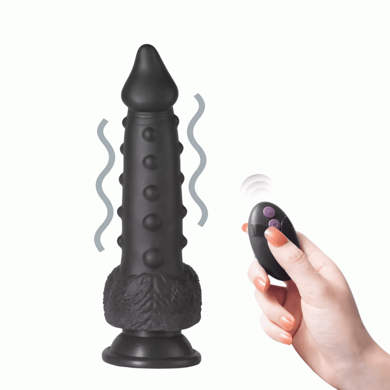 alger 8 inch black thrusting vibrating dildo honey play box official 2