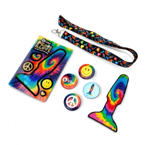 b vibe peace love tie dye rimming plug 06