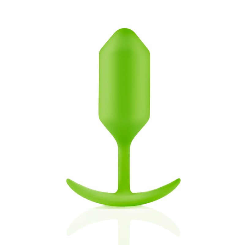 b vibe snug plug three weighted butt plug lime 03 1