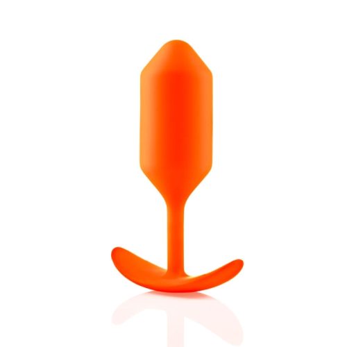 b vibe snug plug three weighted butt plug orange 04