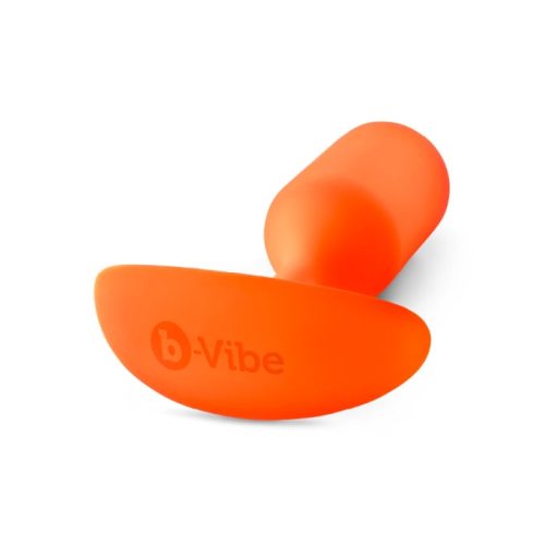 b vibe snug plug three weighted butt plug orange 06