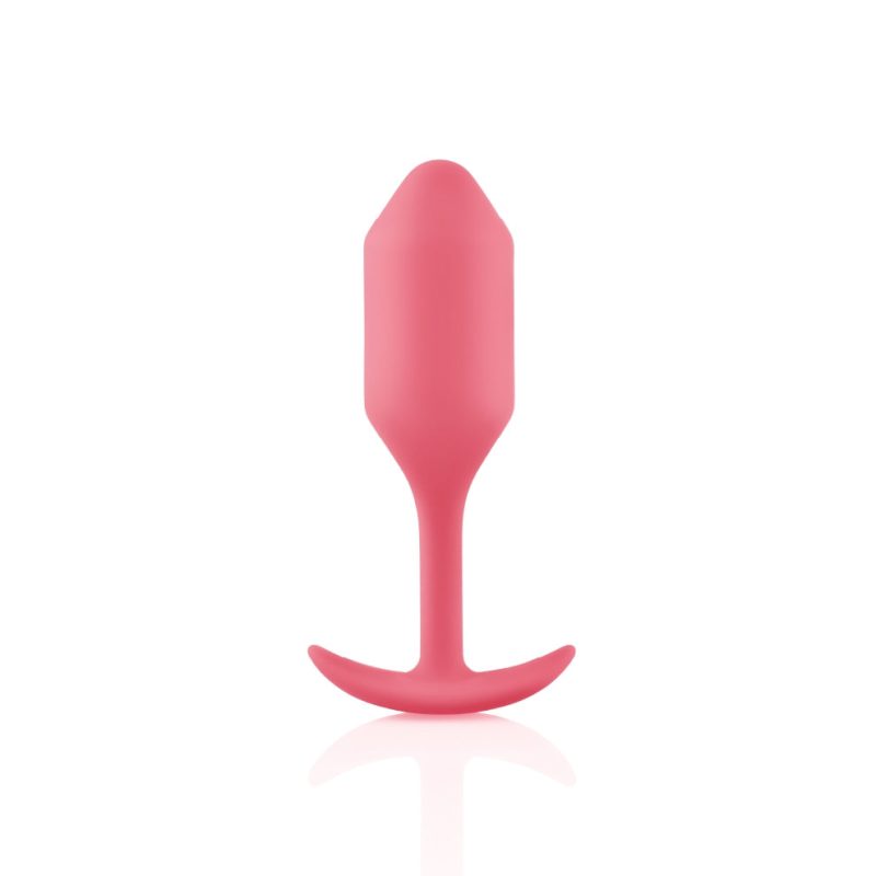 b vibe snug plug two weighted butt plug coral 03