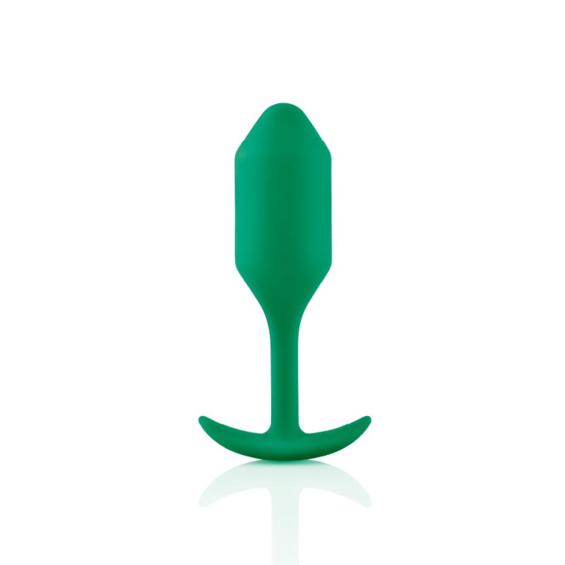 b vibe snug plug two weighted butt plug green 03 1