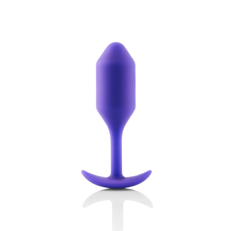 b vibe snug plug two weighted butt plug purple 03