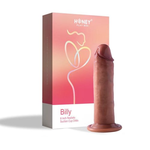 billy 8 inch realistic suction cup dildo honey play box official 7