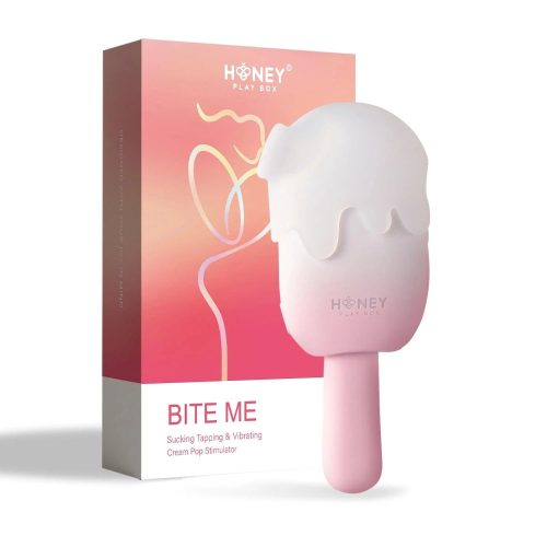 bite me sucking tapping and vibrating cream pop clit stimulator honey play box official 9