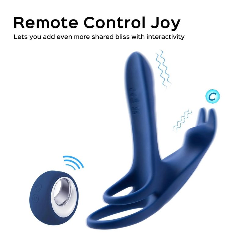 blue fox remote control vibrating girth enhancer penis sleeve and clit stimulator honey play box official 2