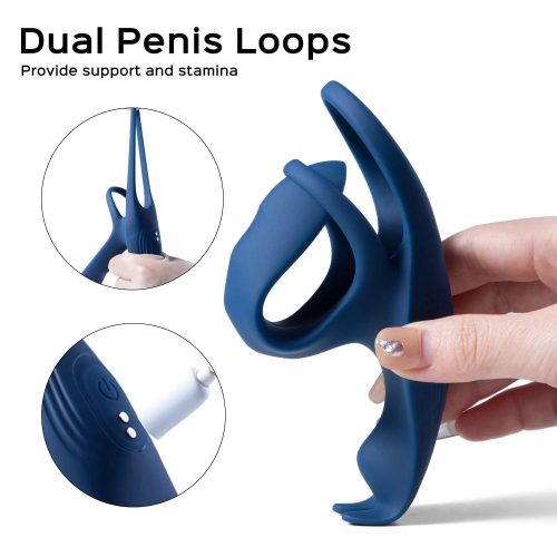 blue fox remote control vibrating girth enhancer penis sleeve and clit stimulator honey play box official 3