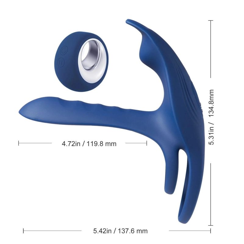 blue fox remote control vibrating girth enhancer penis sleeve and clit stimulator honey play box official 5