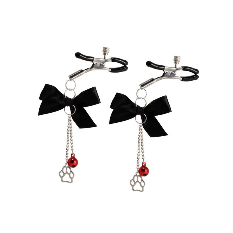 bow tie nipple clamps bdsm honey play box official 1