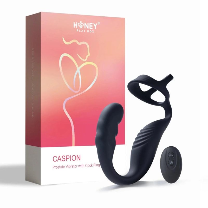 caspion double cock ring remote control vibrating perineum prostate massager honey play box official 6