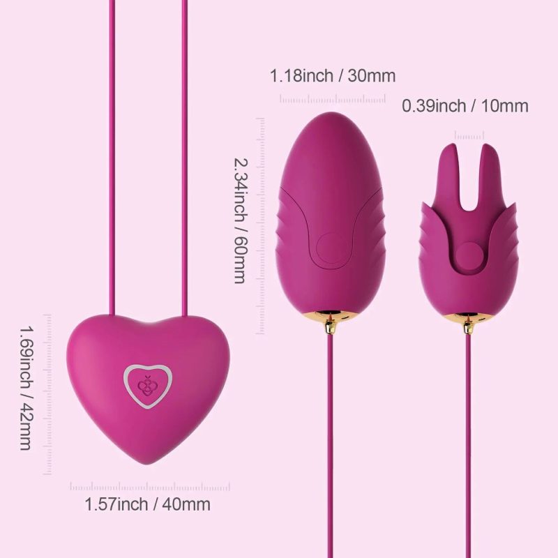 cupid app controlled vibrating nipple clamps and dual egg vibrators honey play box official 6