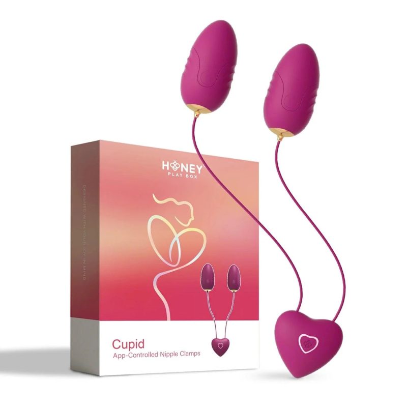 cupid app controlled vibrating nipple clamps and dual egg vibrators honey play box official 7