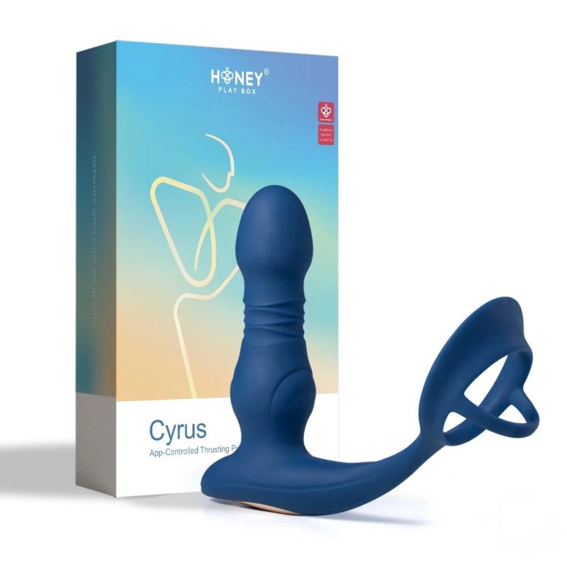 cyrus app controlled thrusting prostate massager with cock ring honey play box official 8