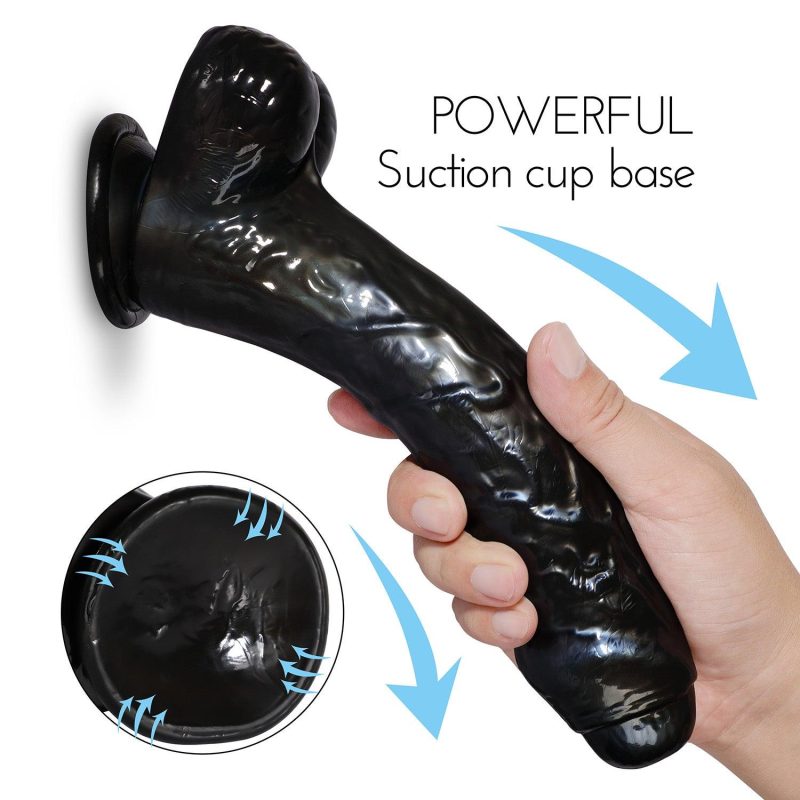 ezra realistic black dildos sex with suction cup 7 inch honey play box official 6