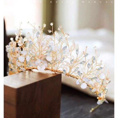 fairy flora crown earings premium handmade bridal wedding jewelry cosplay costume halloween sexy clothing for woman best love sex doll 808