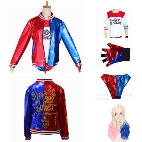 harley quinn suicide squad cosplay full set accessories with baseball bat costume halloween sexy clothing for woman best love sex doll 338