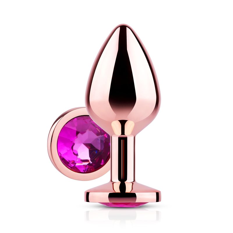 pink gem rose gold metal butt plug honey play box official 1