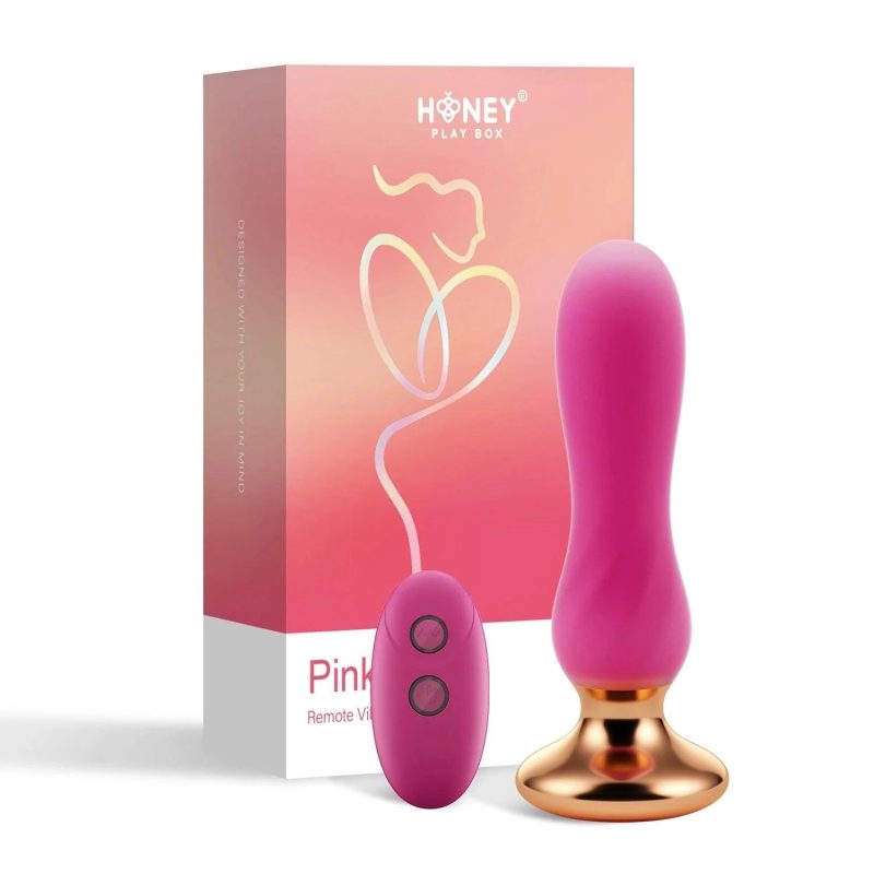 pink holic curved remote vibrating anal plug honey play box official 6