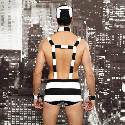 prisoner sexy underwear set erotic costume for man halloween clothing best love sex doll 882