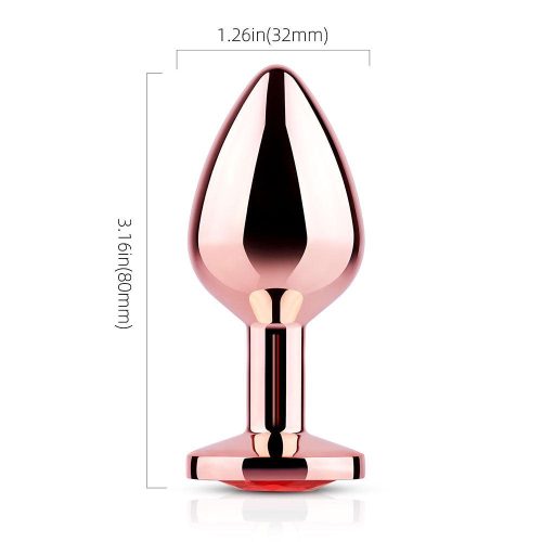 red gem rose gold metal butt plug honey play box official 6