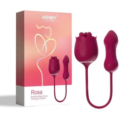 rosa rotating rose toy and thrusting vibrator honey play box official 6