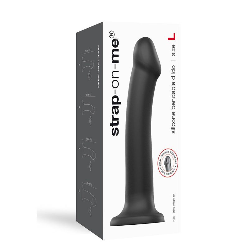 strap on me dual density dildo black l 2