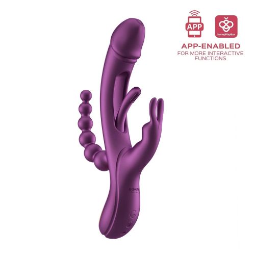 trilux app controlled kinky finger rabbit vibrator with anal beads honey play box official 1