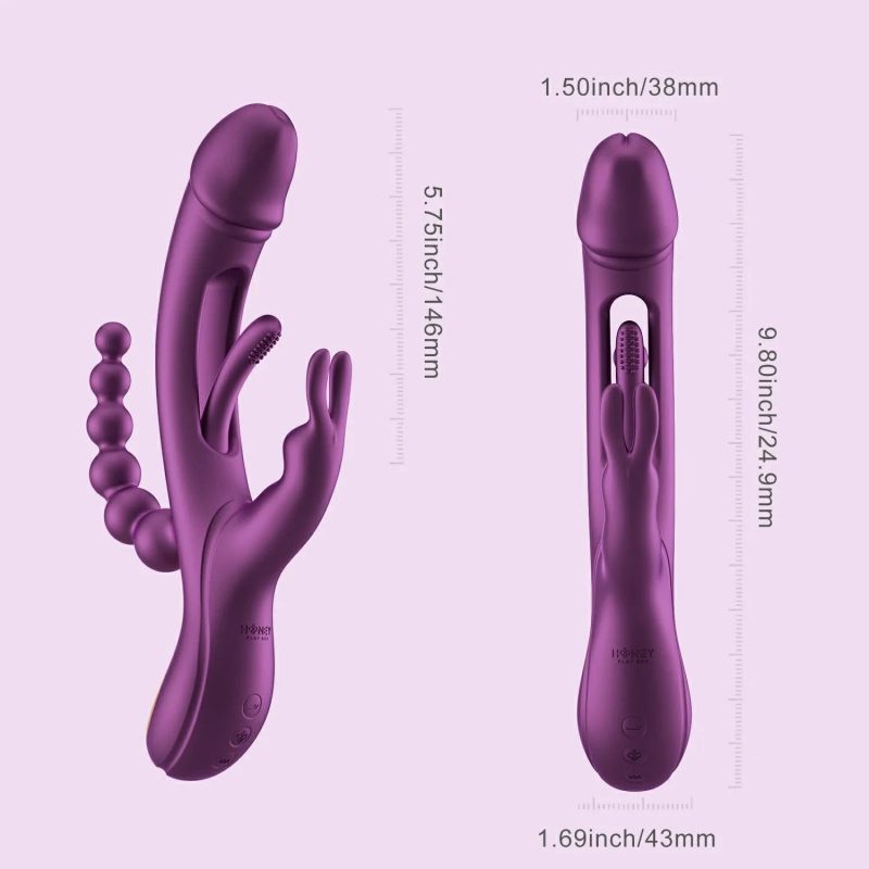 trilux app controlled kinky finger rabbit vibrator with anal beads honey play box official 6