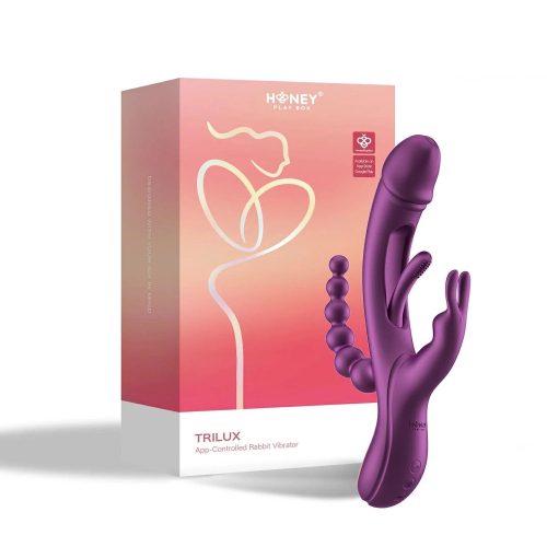 trilux app controlled kinky finger rabbit vibrator with anal beads honey play box official 7